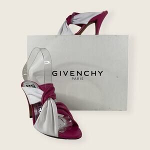 LNWB | GIVENCHY | Nappa Leather Mule Sandals | White Cyclamen | Size 36 EU